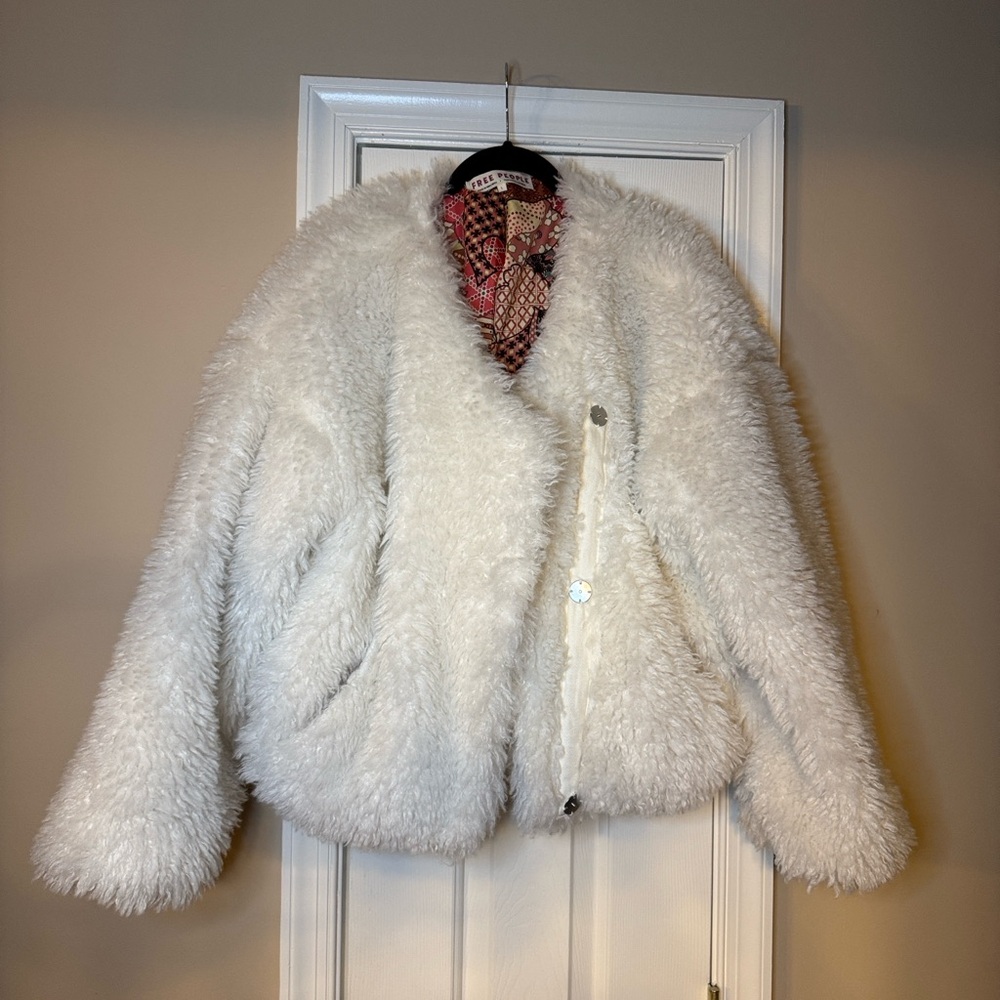 Free people Lena teddy jacket size large
